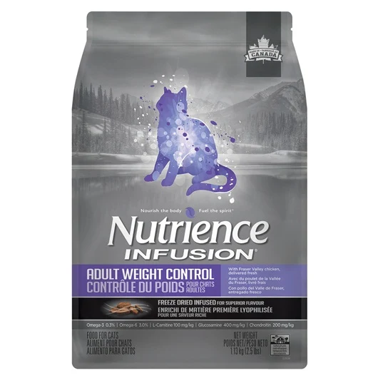 Aliment Nutrience Infusion pour chats adultes, Contrôle du poids, Poulet