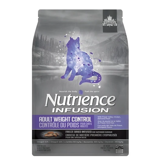 Aliment Nutrience Infusion pour chats adultes, Contrôle du poids, Poulet