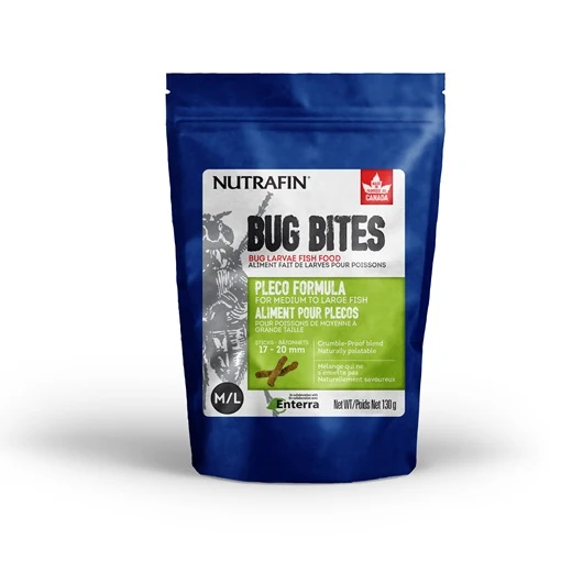 Bâtonnets Bug Bites Nutrafin pour poissons de fond de moyenne à grande taille, 17-20 mm, 130 g