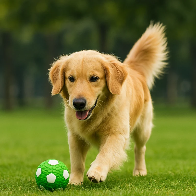 Balle Caoutchouc Verte Ultra-Résistant Gros Chien