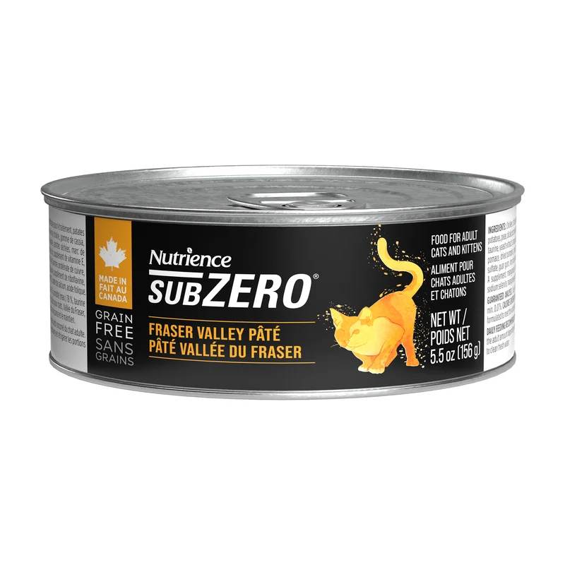 Pâté Nutrience SubZero Sans grains pour chats adultes, Vallée du Fraser, 156 g (5,5 oz)