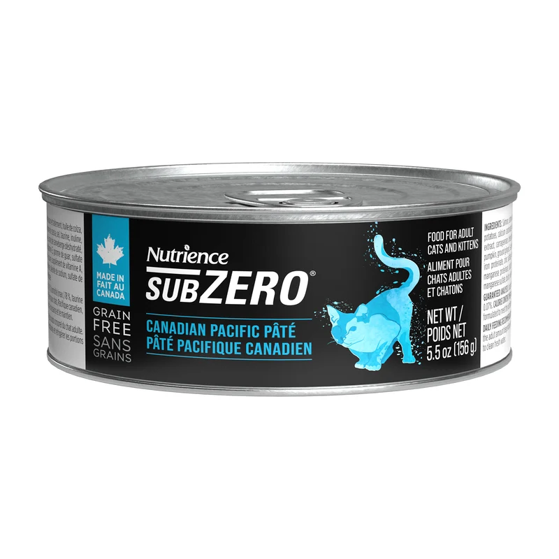 Pâté Nutrience SubZero Sans grains pour chats adultes, Pacifique canadien, 156 g (5,5 oz)