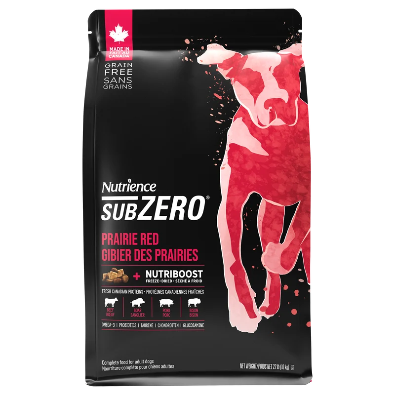 Nutrience SubZero Sans grains pour chiens, Gibier des Prairies 10kg