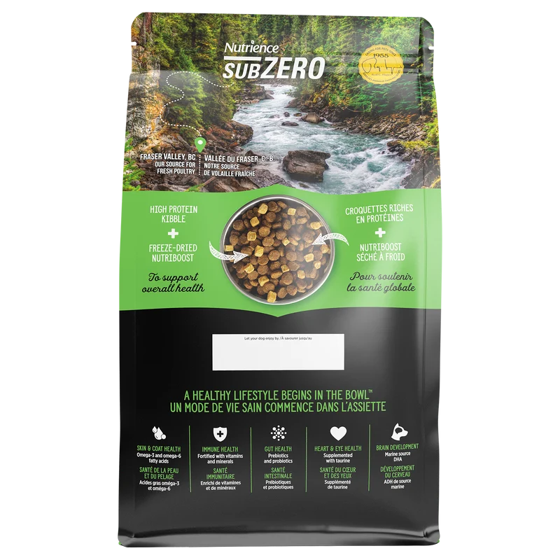 Nutrience SubZero Sans grains pour chiots en santé, Vallée du Fraser 10kg